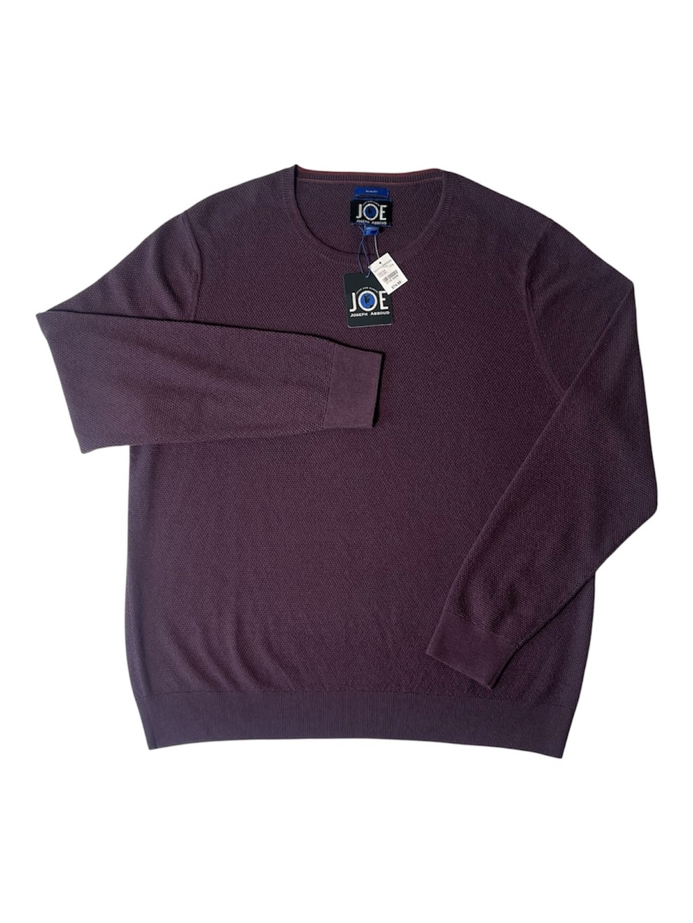 Joseph Abboud Slim Fit Crewneck Sweatshirt Men's XXL Burgundy Dadcore Fall